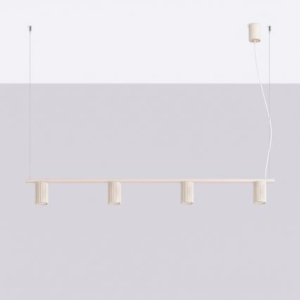 KARBON Cable Pendant Light 4xGU10/10W/230V, Cream