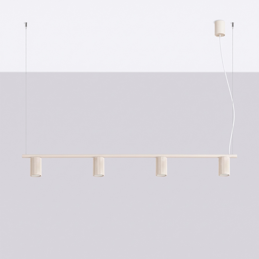 KARBON Cable Pendant Light 4xGU10/10W/230V, Cream