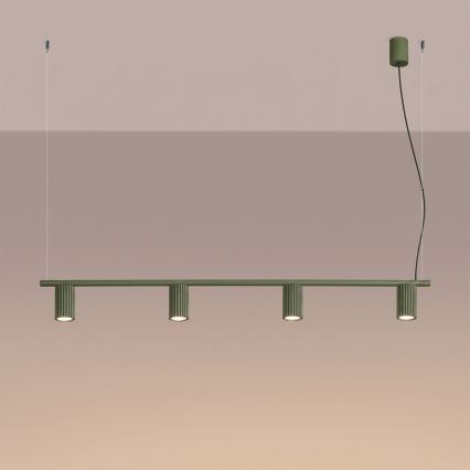 KARBON Cable Pendant 4xGU10/10W/230V Green