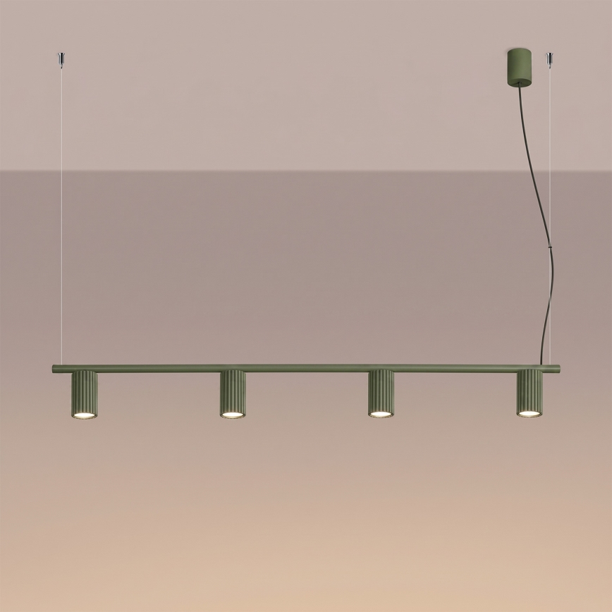KARBON Cable Pendant 4xGU10/10W/230V Green
