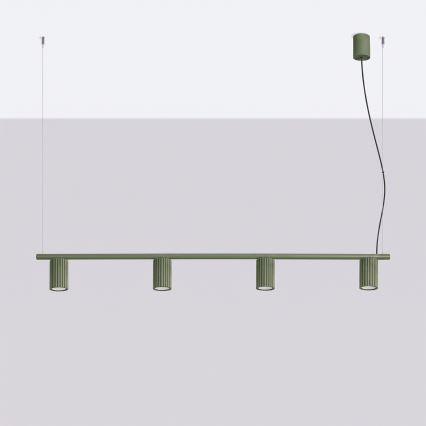KARBON Cable Pendant 4xGU10/10W/230V Green