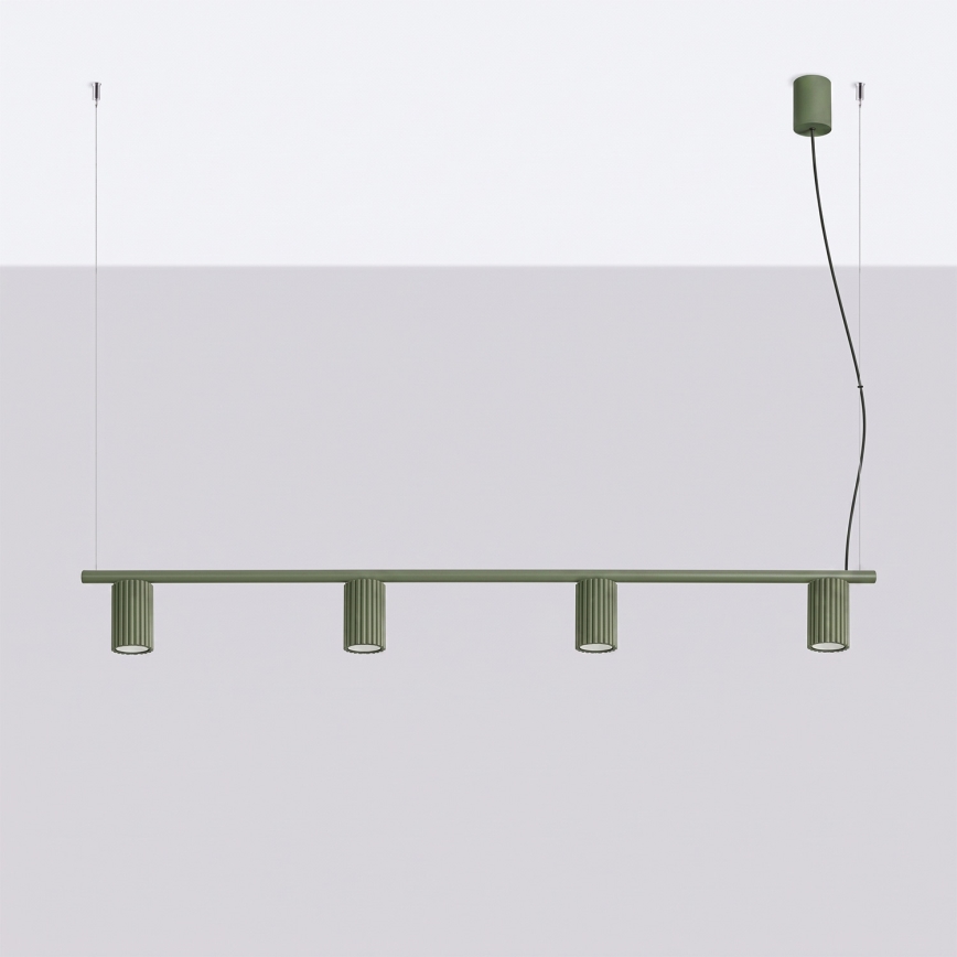 KARBON Cable Pendant 4xGU10/10W/230V Green