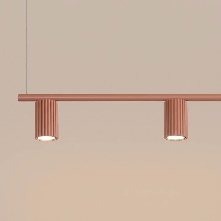 KARBON Cable Pendant Light 4xGU10/10W/230V Orange