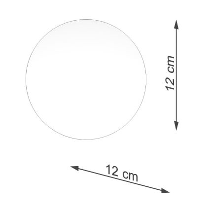 Replacement lampshade for spotlight and table lamp BOOMO G9 d. 12 cm white