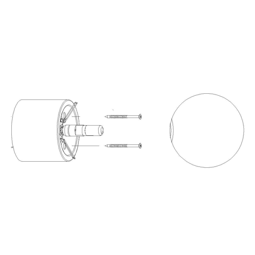 Replacement lampshade for spotlight and table lamp BOOMO G9 d. 12 cm white