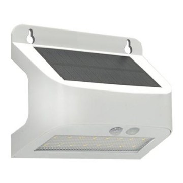 SOLTO LED Solar Wall Light with Sensor / 6W / 3.7V / 4000K / IP54 / 2400 mAh / White
