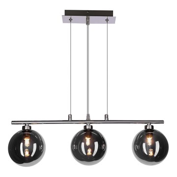 SOMUL 3xG9/20W/230V Smoke Black Pendant Light