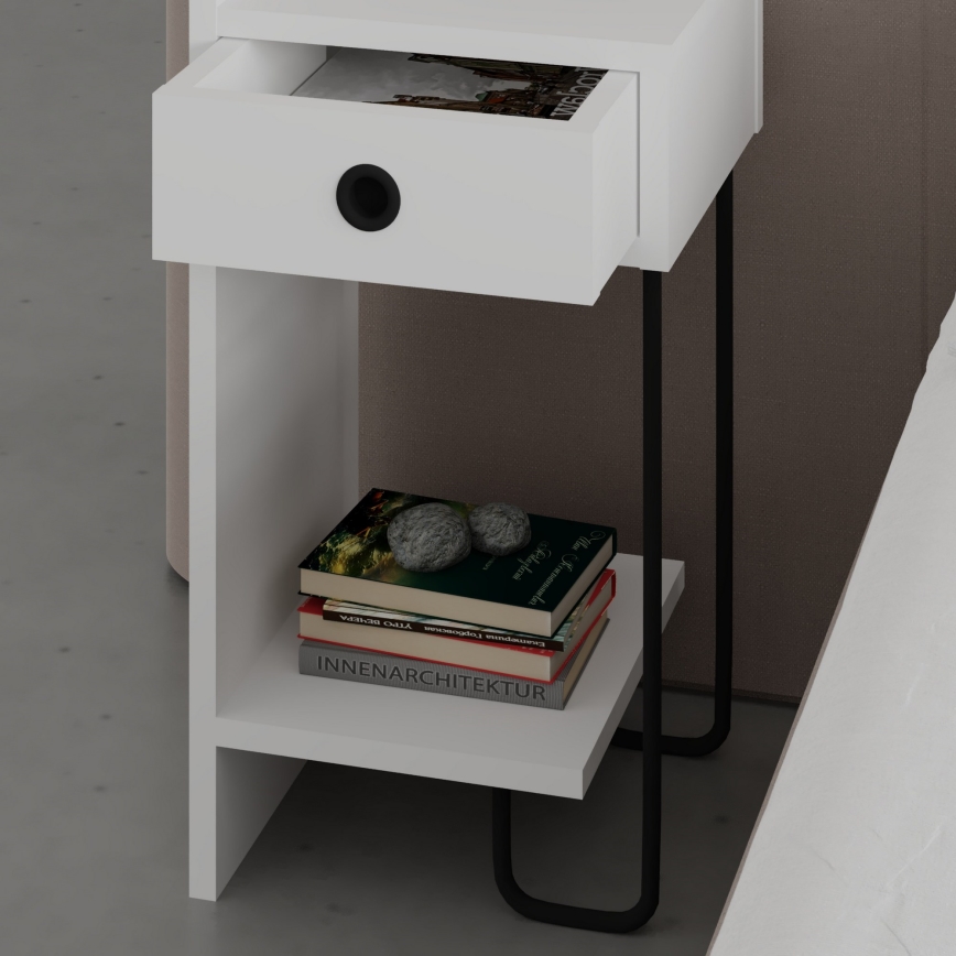 SONY Bedside Table, White