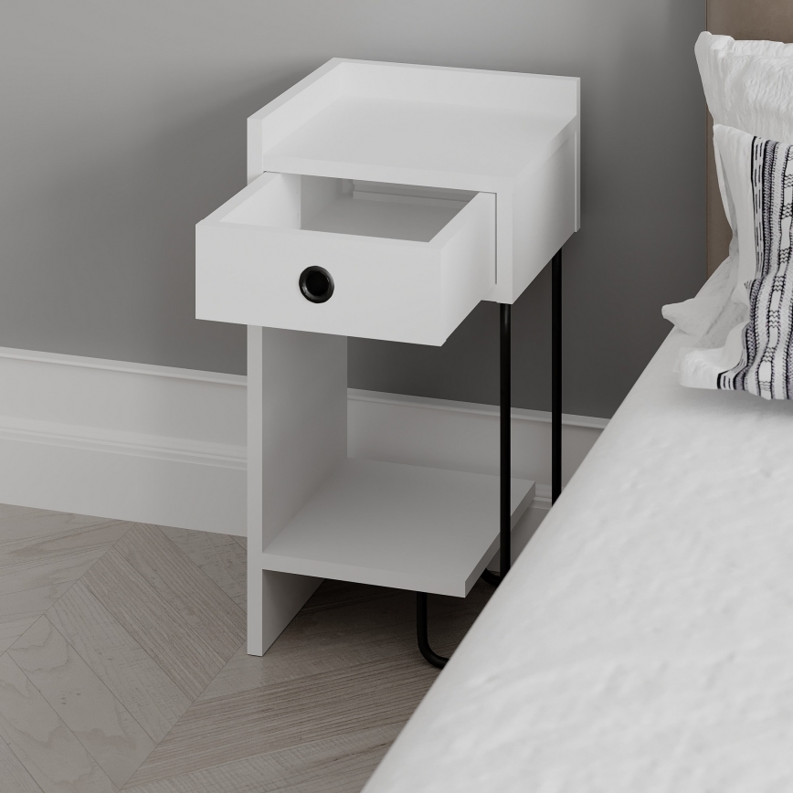 SONY Bedside Table, White