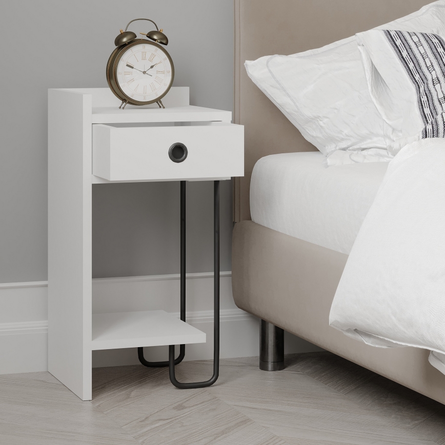 SONY Bedside Table, White