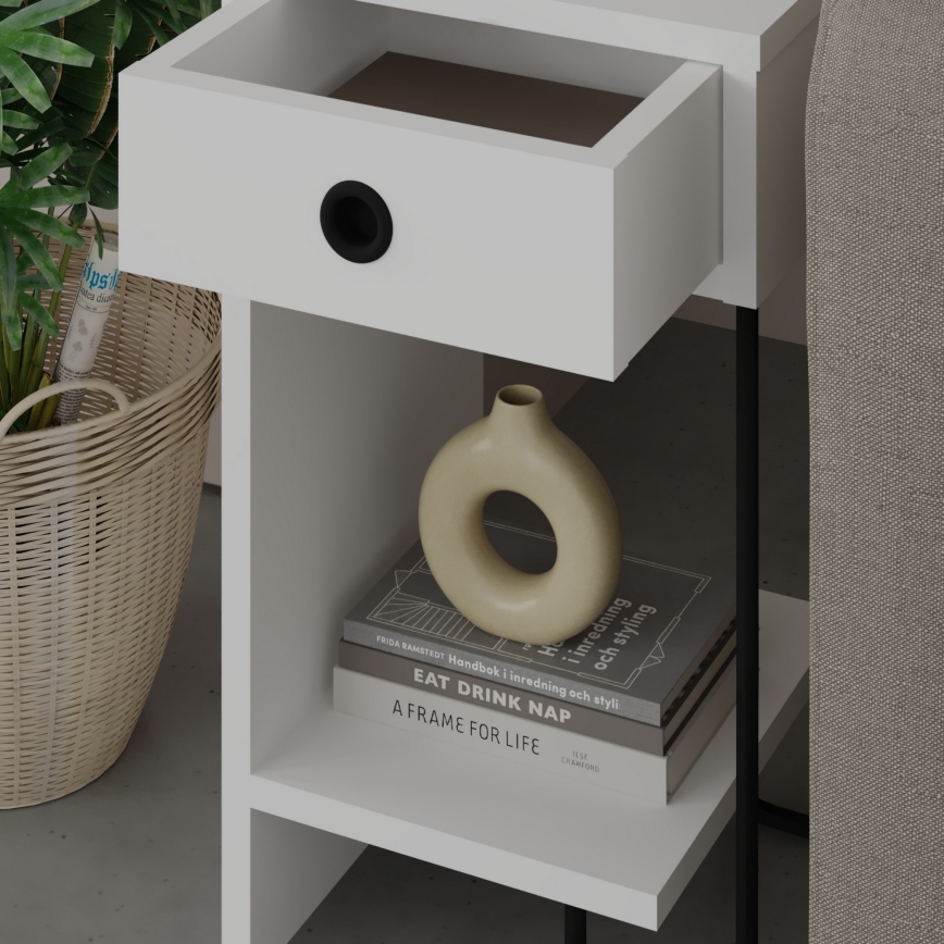 SONY Bedside Table, White