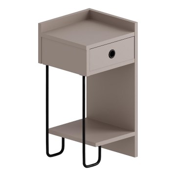 SONY Taupe Bedside Table