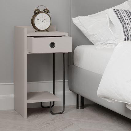 SONY Taupe Nightstand