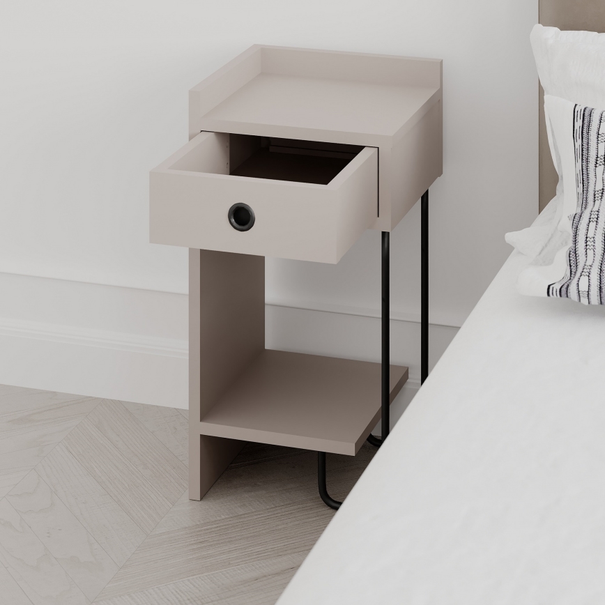 SONY Taupe Nightstand