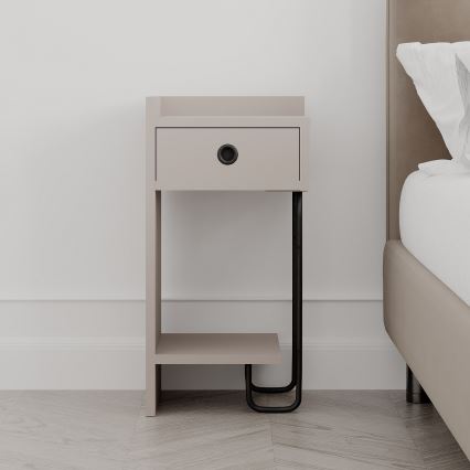 SONY Taupe Nightstand