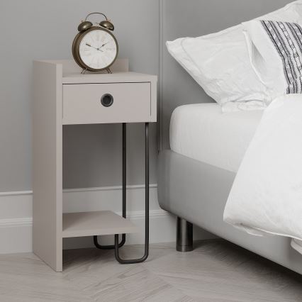 SONY Taupe Nightstand