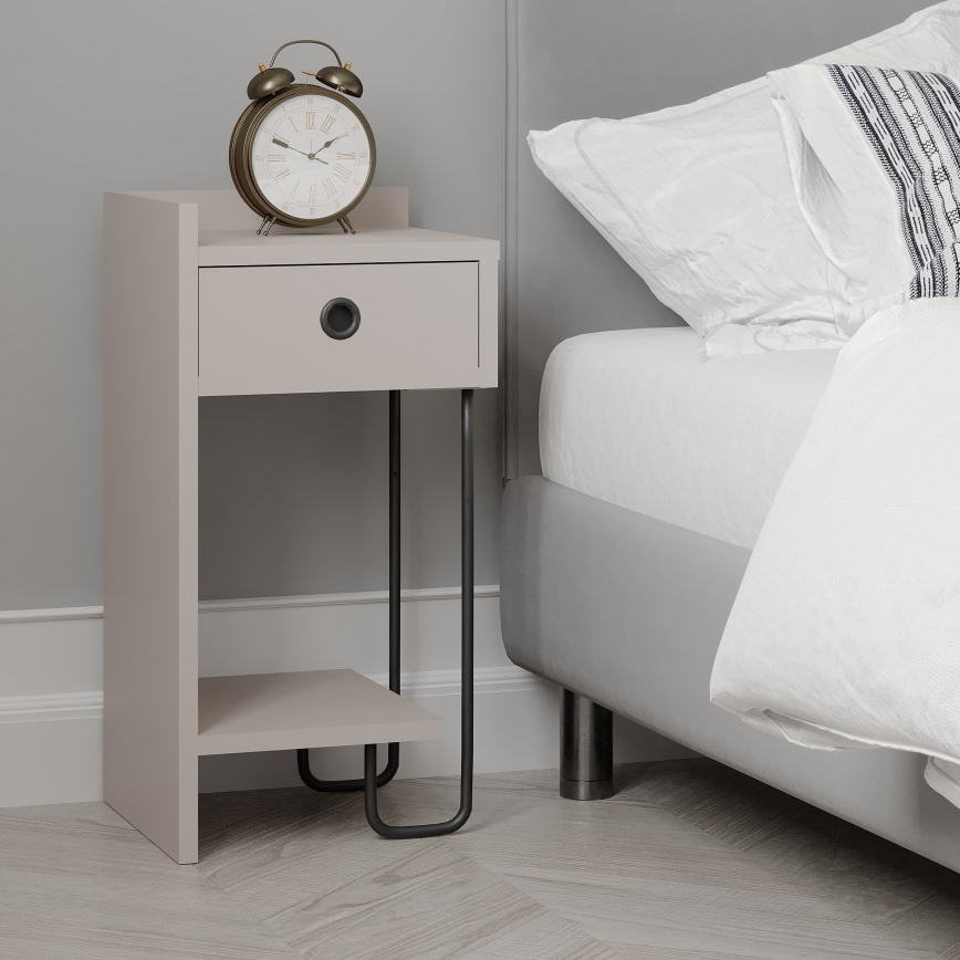 SONY Taupe Nightstand