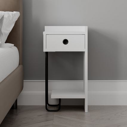 SONY White Nightstand