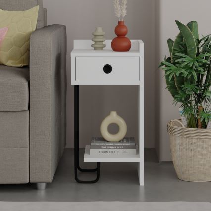 SONY White Nightstand