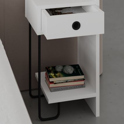 SONY White Nightstand