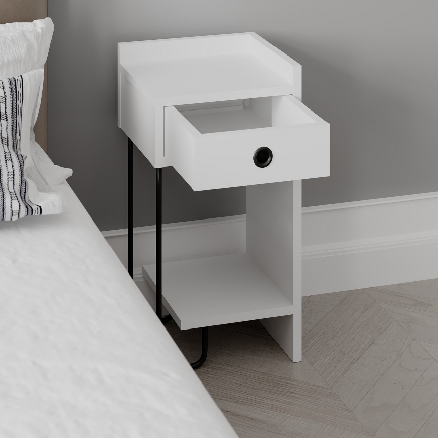 SONY White Nightstand