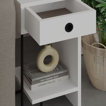 SONY White Nightstand