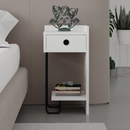 SONY White Nightstand