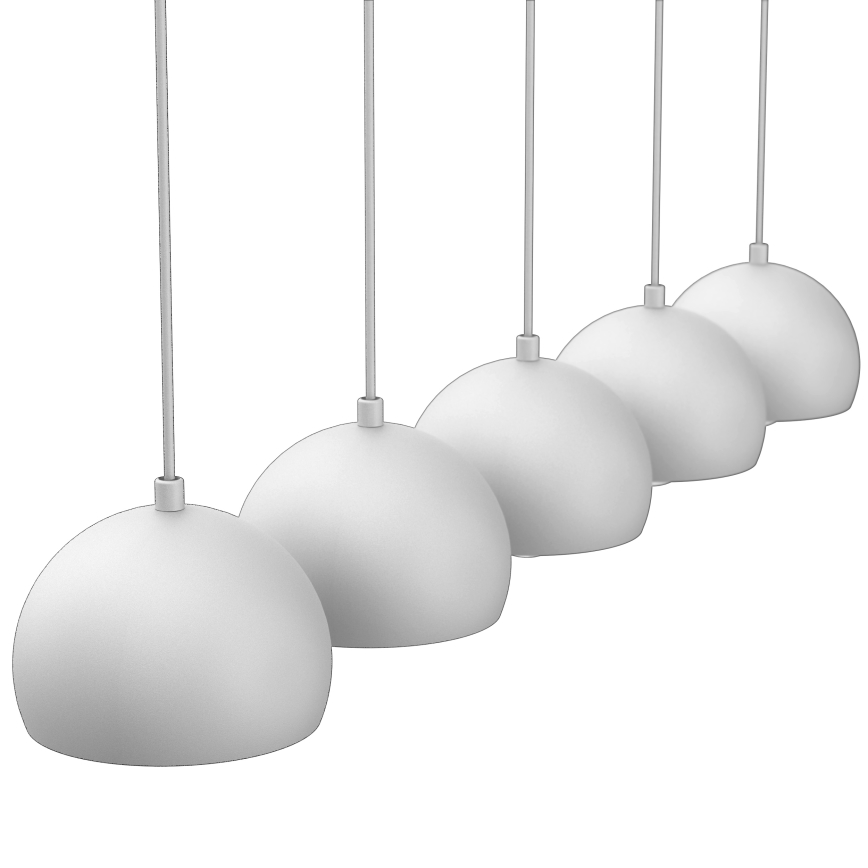 SOOL cable-hung chandelier 5xE27/15W/230V white
