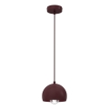 SOOL Cable Pendant 1xE27/15W/230V Ø 15 cm Burgundy