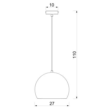 SOOL Cable Pendant Light 1×E27/15W/230V, Ø 27 cm, Black