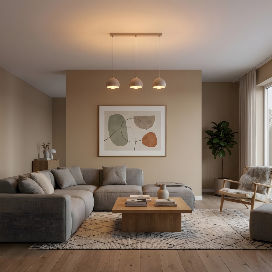 SOOL Cable Pendant Light 3x E27/15W/230V, Cream