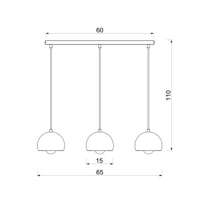 SOOL Cable Pendant Light 3x E27/15W/230V, Cream