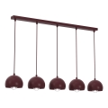 SOOL Cable Pendant Light 5xE27/15W/230V Burgundy