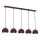 SOOL Cable Pendant Light 5xE27/15W/230V Burgundy
