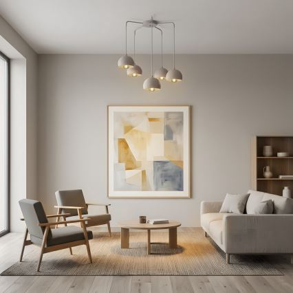 SOOL Cable Pendant Light 5xE27/15W/230V, Cream
