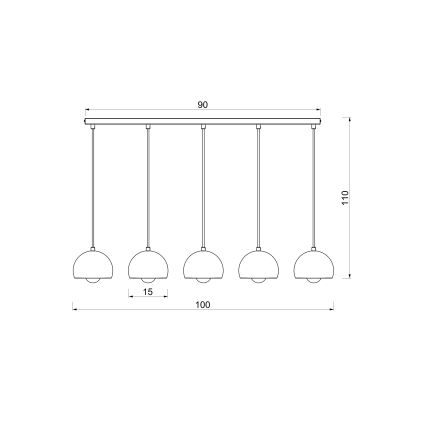 SOOL Cable Pendant Light 5xE27/15W/230V, Cream
