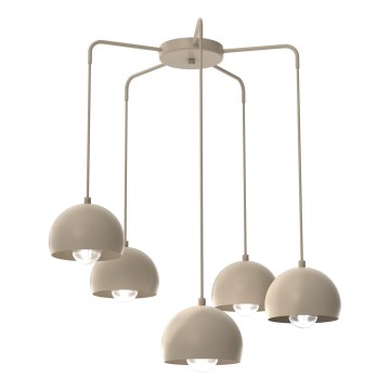 SOOL Cable Pendant Light, 5× E27/15W/230V, Beige