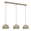 SOOL cable-suspended chandelier 3xE27/15W/230V beige