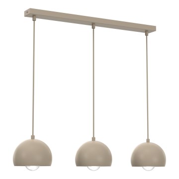 SOOL cable-suspended chandelier 3xE27/15W/230V beige