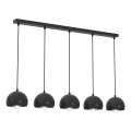SOOL cable-suspended chandelier 5xE27/15W/230V black