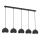 SOOL cable-suspended chandelier 5xE27/15W/230V black
