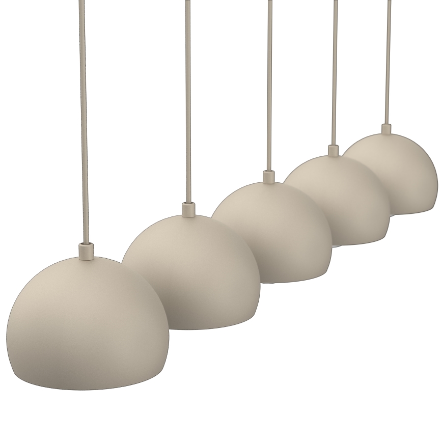 SOOL Cable-Suspended Chandelier, 5×E27/15W/230V, Beige