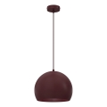 SOOL Cord-Hung Pendant Light, 1×E27/15W/230V, Ø 27 cm, Burgundy