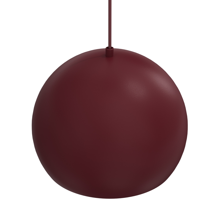 SOOL Cord-Hung Pendant Light, 1×E27/15W/230V, Ø 27 cm, Burgundy