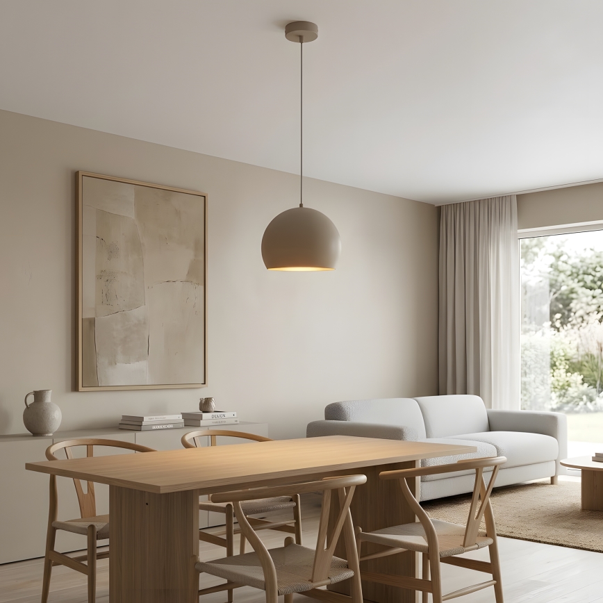SOOL Cord Pendant Light 1xE27/15W/230V, Ø 27 cm, Beige
