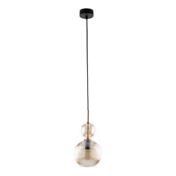 SOPHIA cable-hung pendant light 1xE14/10W/230V black/smoked beige