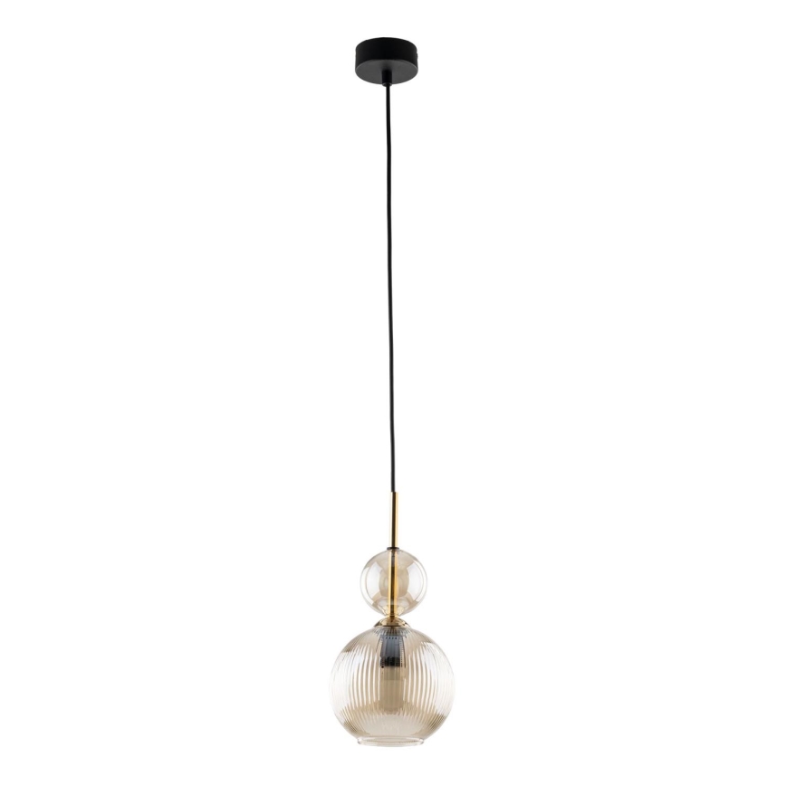SOPHIA cable-hung pendant light 1xE14/10W/230V black/smoked beige