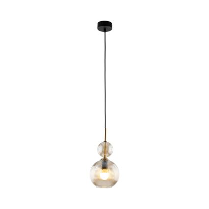 SOPHIA cable-hung pendant light 1xE14/10W/230V black/smoked beige