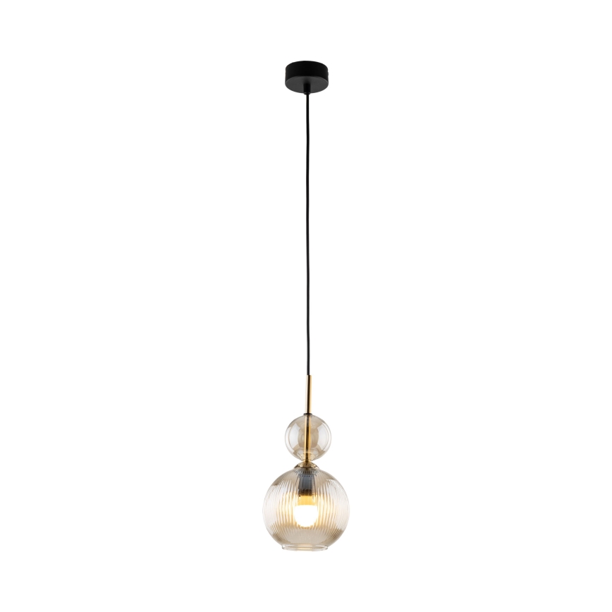 SOPHIA cable-hung pendant light 1xE14/10W/230V black/smoked beige