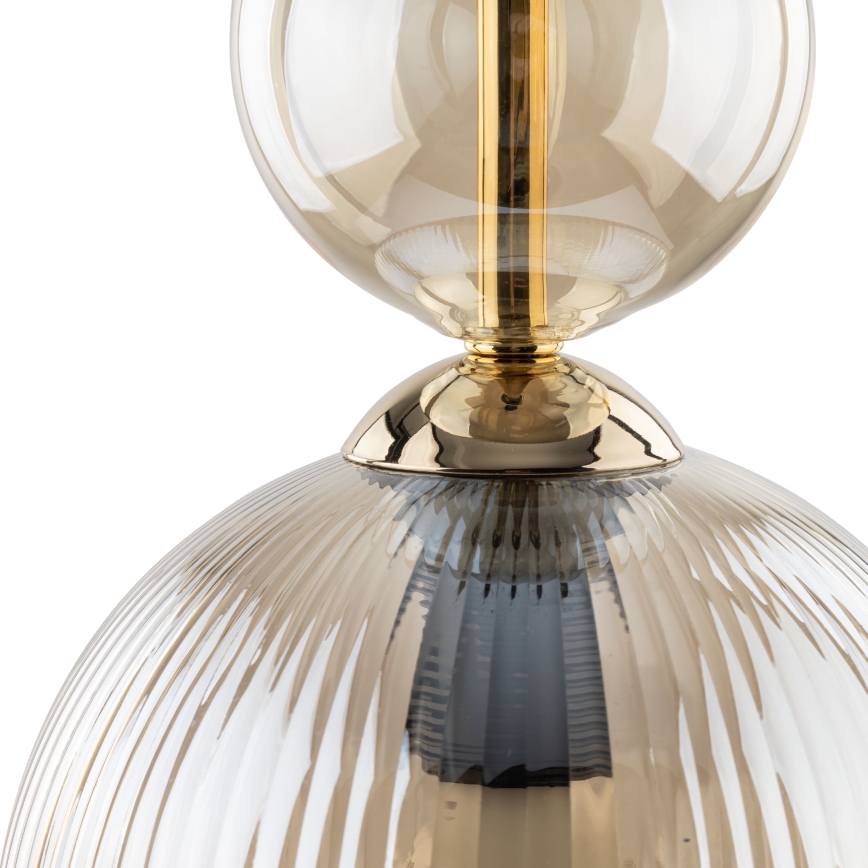 SOPHIA cable-hung pendant light 1xE14/10W/230V black/smoked beige